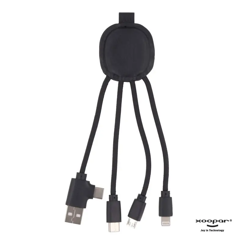 Xoopar Iné Smart Ladekabel mit NFC - Tiefschwarz