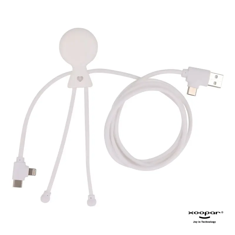 Xoopar Mr. Bio Langes Power Delivery Kabel mit Datenübertragung - Weiß