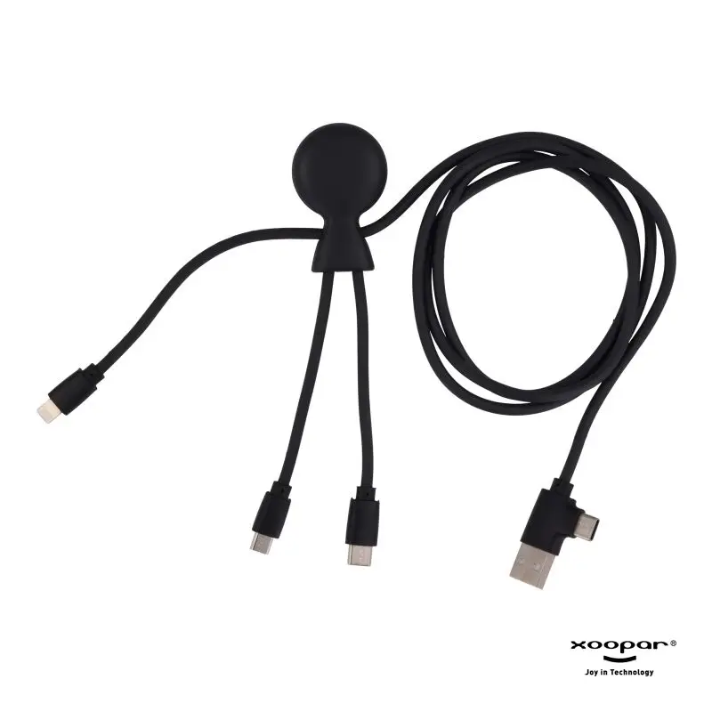 Xoopar Mr. Bio Langes Eco-Ladekabel - Schwarz