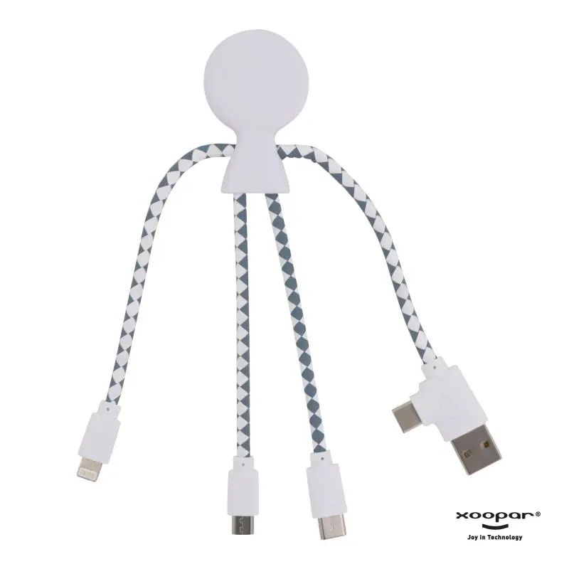Xoopar Mr. Bio Vielseitiges Ladekabel - Reinweiß