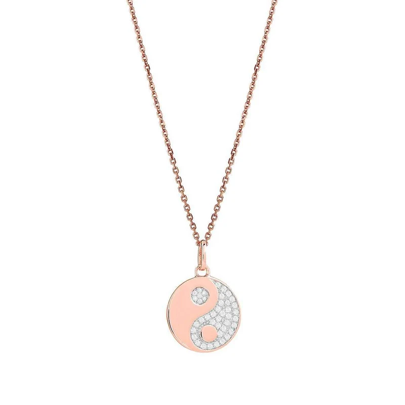 Xenox Damen Halskette Power Tower mit Ying-Yang Anhänger XS3457RK