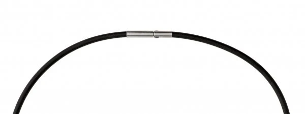 Ernstes Design Damen Halsreif Kautschuk 50cm Schwarz KS3C-50