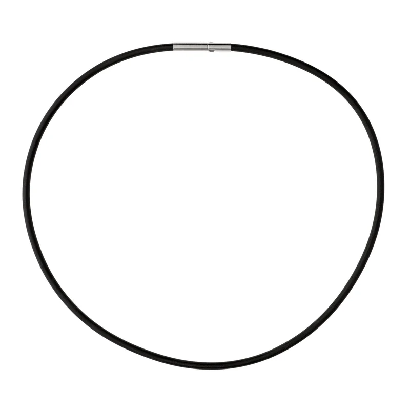 Ernstes Design Damen Halsreif Kautschuk 50cm Schwarz KS3C-50