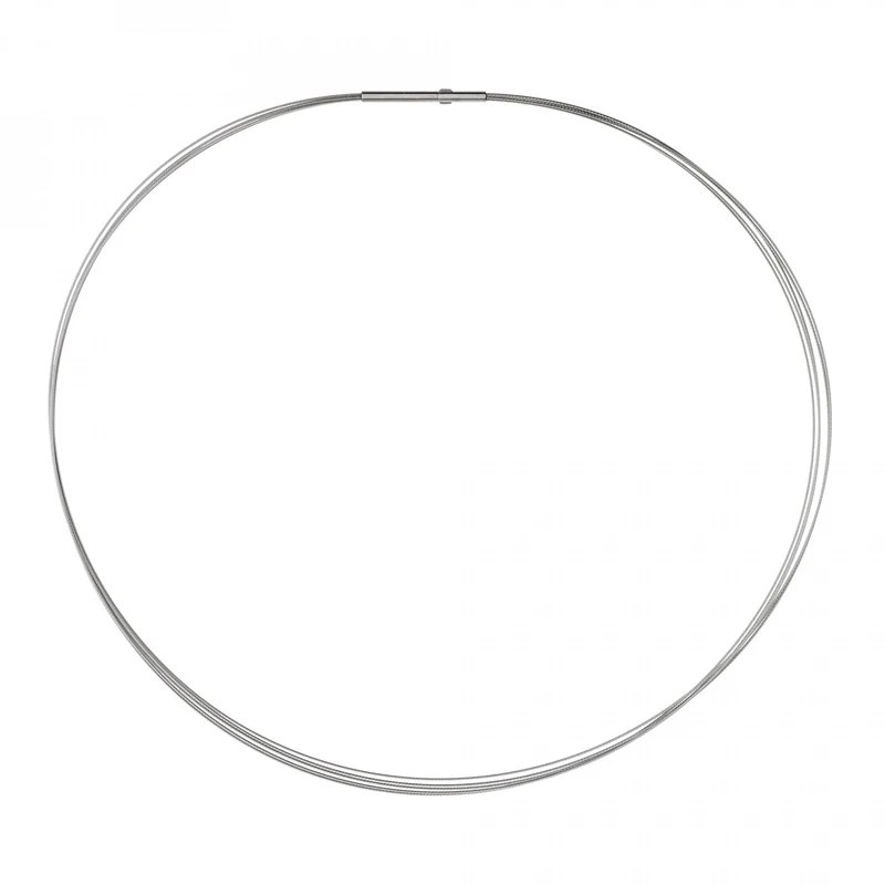 Ernstes Design Damen Halsreif 2-Fach Drahtseil 50cm Silber DS5C-50