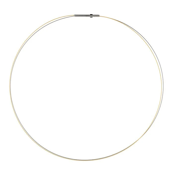 Ernstes Design Damen Collier 2-Fach Drahtseil 50cm Bicolor DS2C-BI-50