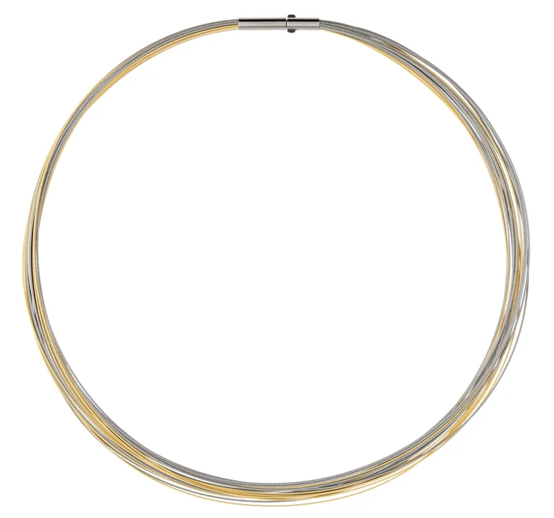 Ernstes Design Damen Collier 20-Fach Drahtseil 45cm Bicolor DS20C-BI-45