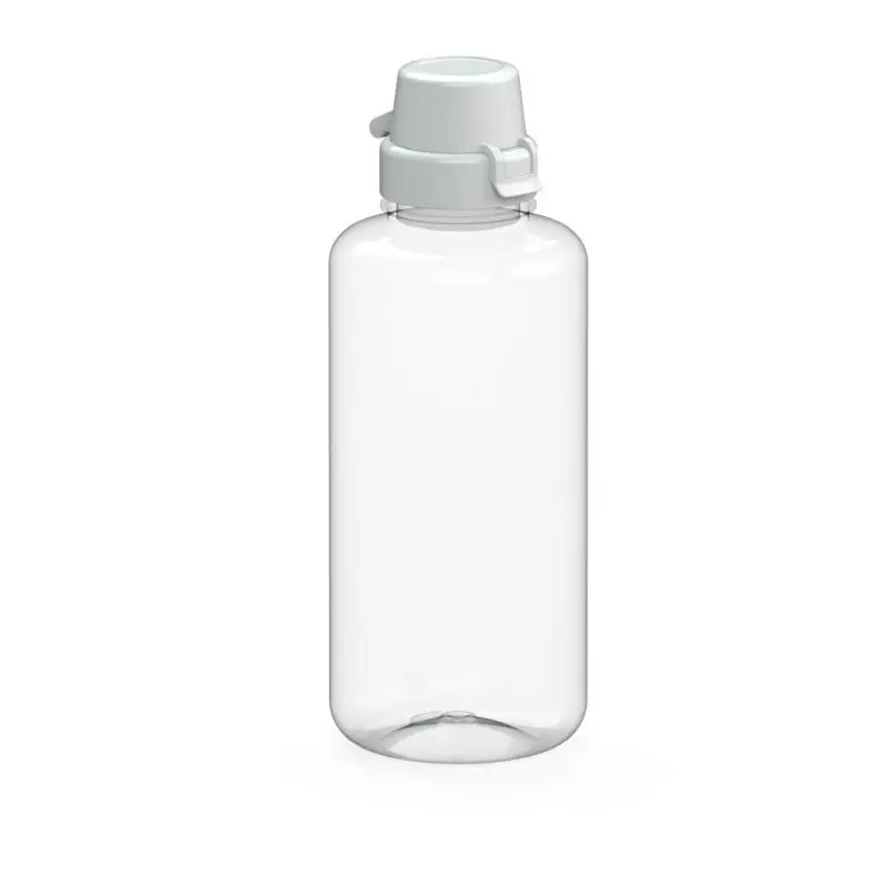 School Hydration Flasche, 1L, Transparent mit Weiß