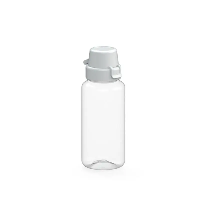 School Trinkflasche, 400ml, Transparent mit Weißem Detail