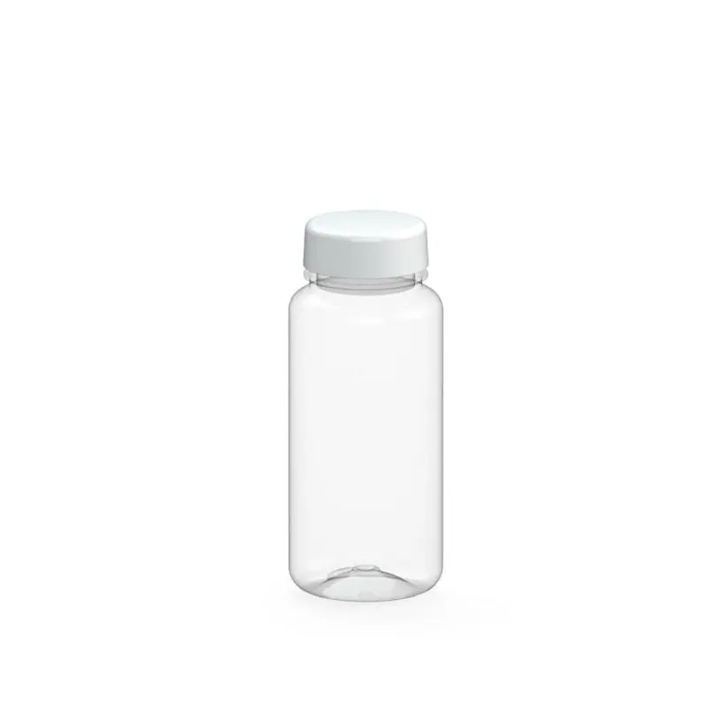 Refresh Trinkflasche, 400ml, Transparent mit Weißem Akzent