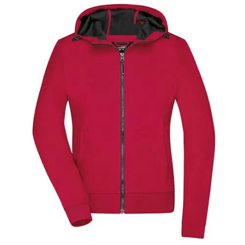 Damen-Softshelljacke mit Kapuze, atmungsaktiv und wetterfest