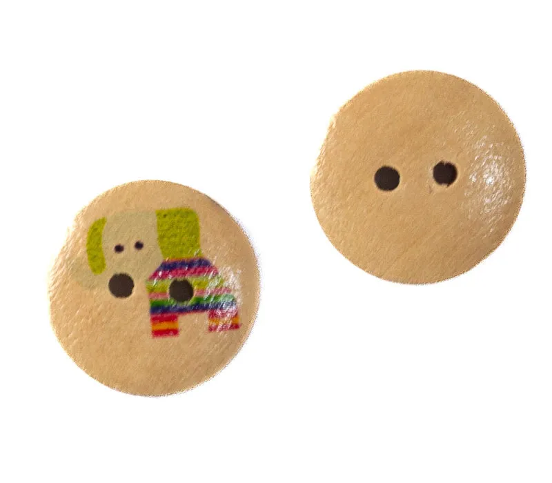 Kinderknopf Tiere 15 mm – Holzknopf KK-68-4