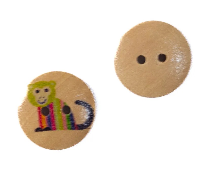 Kinderknopf Tiere 15 mm – Holzknopf KK-68-2