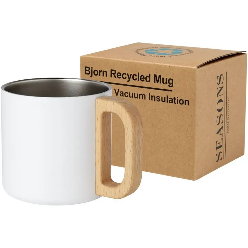 Bjorn 360 ml RCS-zertifizierter Edelstahlbecher mit Kupfer-Vakuumisolierung – Weiß