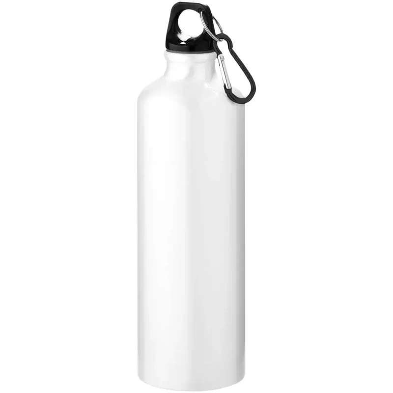 Oregon 770ml RCS-zertifizierte Trinkflasche aus recyceltem Aluminium mit Karabinerhaken - Weiß