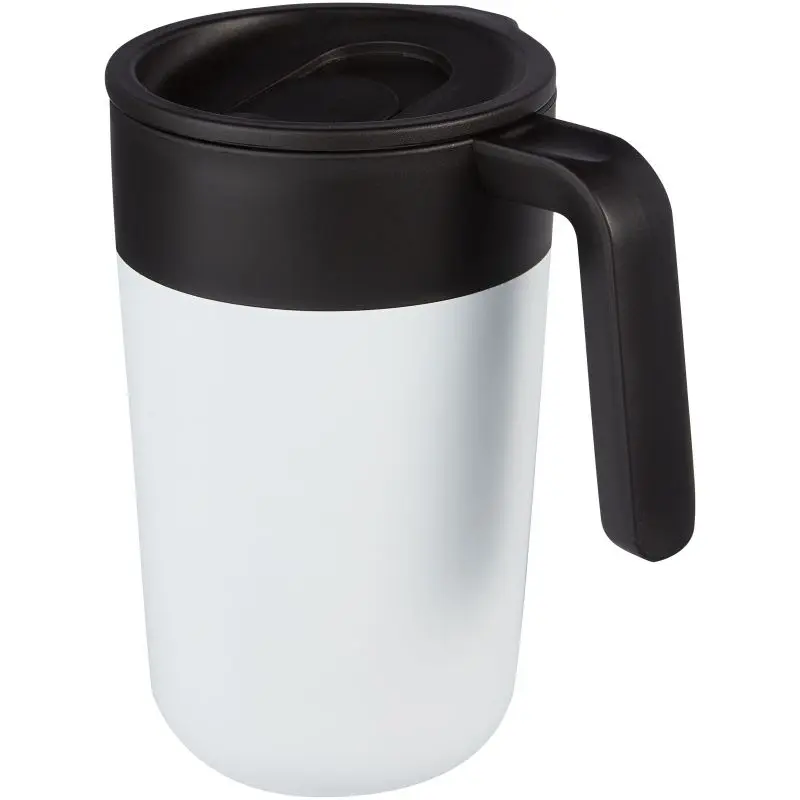 Nordia 400ml Doppelwandiger Becher aus Recyclingmaterial in Weiß: Öko-Stilvoll