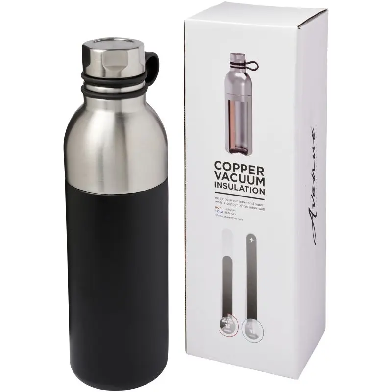 Koln Kupfer-Vakuum Isolierflasche 590ml in Schwarz - Eleganz und Leistung