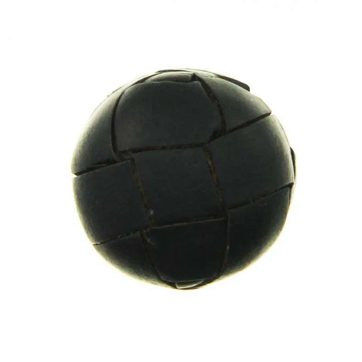 Knopf Schwarz Matt – Lederknopf LE-45
