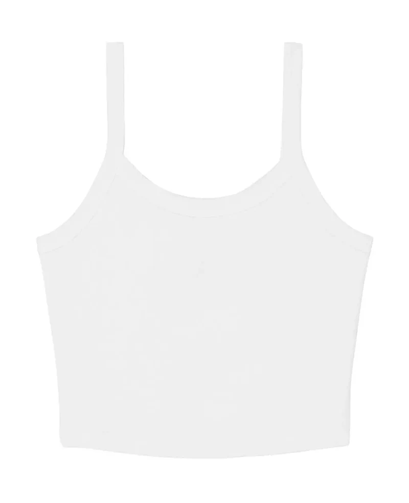 Mikro-Ripp Spaghetti-Träger Damen Tanktop