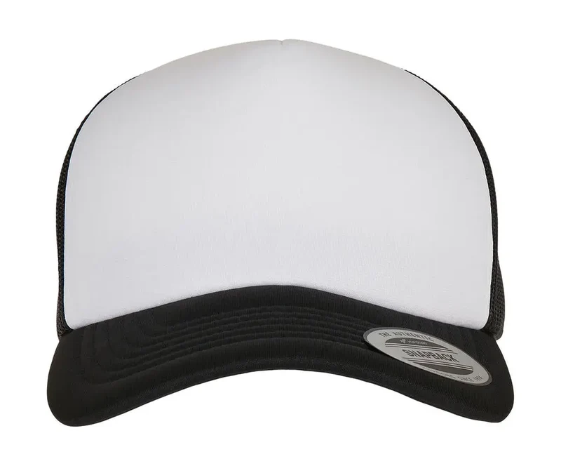 Klassische Bogenform Schaum-Trucker-Cap – Weißer Frontbereich