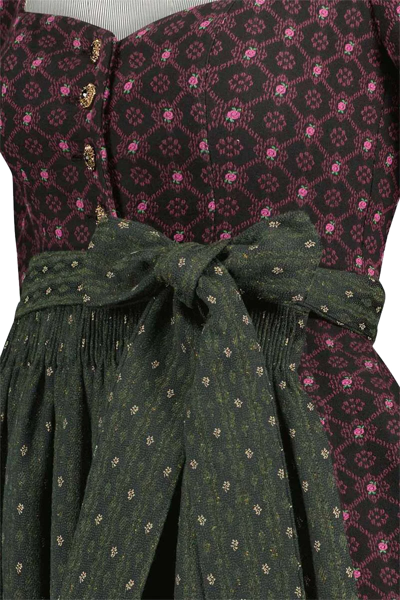 Langarmdirndl mit Stretchanteil merlotrot