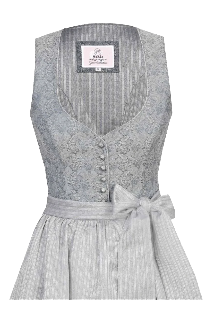 Midi-Dirndl mit herzförmigem Ausschnitt