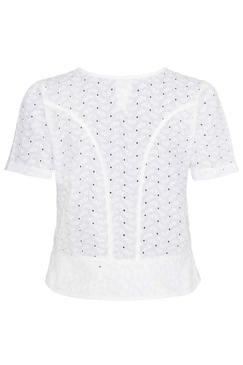 Trachten-Miederbluse mit Lochmuster