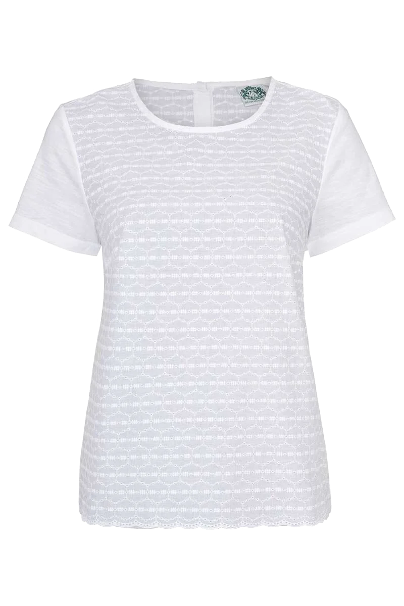 Damen T-Shirt mit Lochmusterung