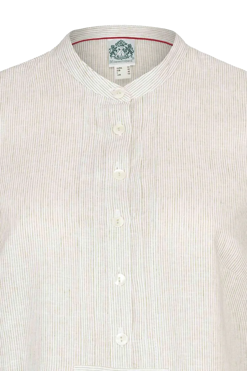 Damen Leinenbluse gestreift