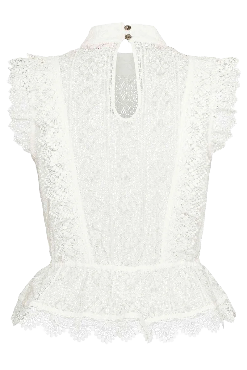 Damen Trachten Spitzenbluse grau