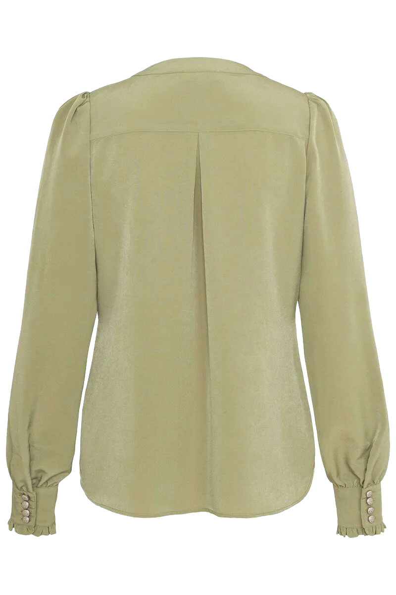 Langärmlige Trachtenbluse mit Rüschen