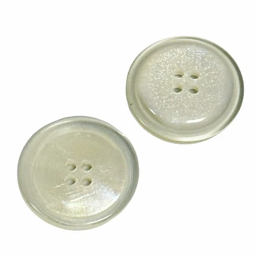 Perlmuttimitatknopf Creme/Natur/Transparent 4-Loch – PLI-34-Creme-Transparent