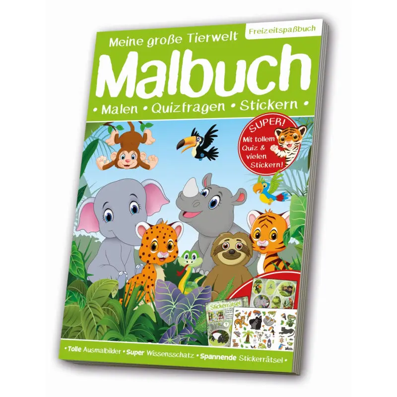 Dschungelabenteuer Malbuch: Exotische Tierwelt und Pflanzen entdecken