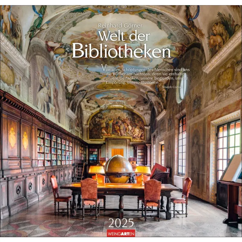 Kunst & Kultur Kalender 2024 - Welt der Bibliotheken Bibliotheks-Kunstplaner Kultureller Jahresplan
