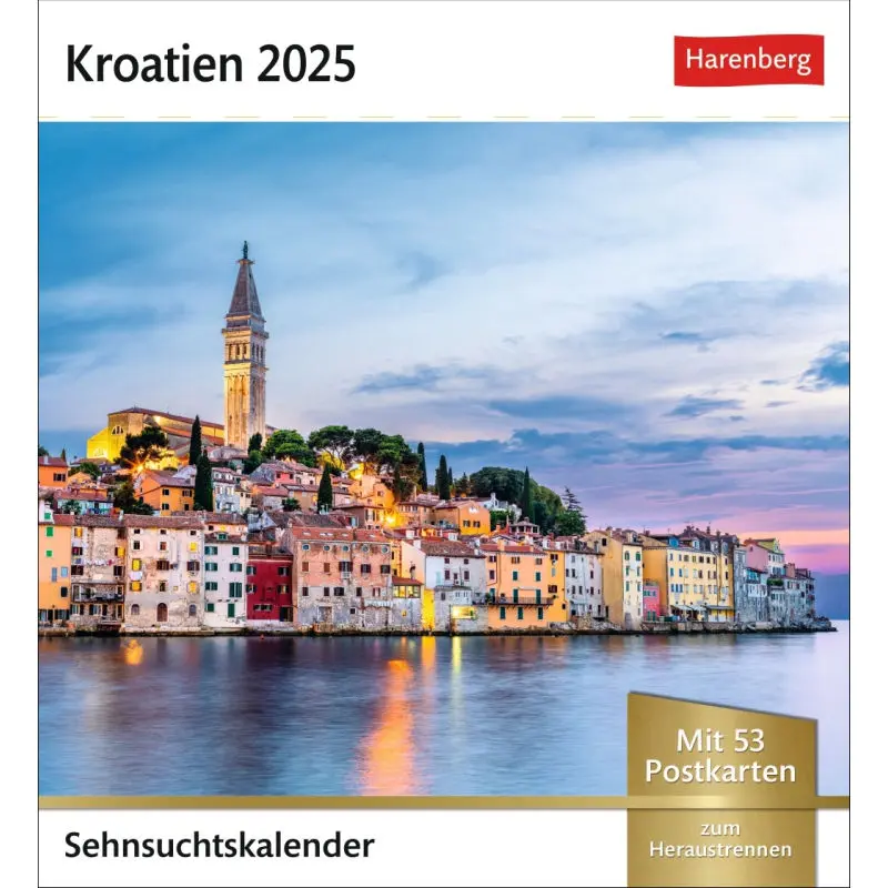 Kroatische Landschaften Kalender 2024 - Sehnsucht Kroatien, Monatlicher Wandkalender