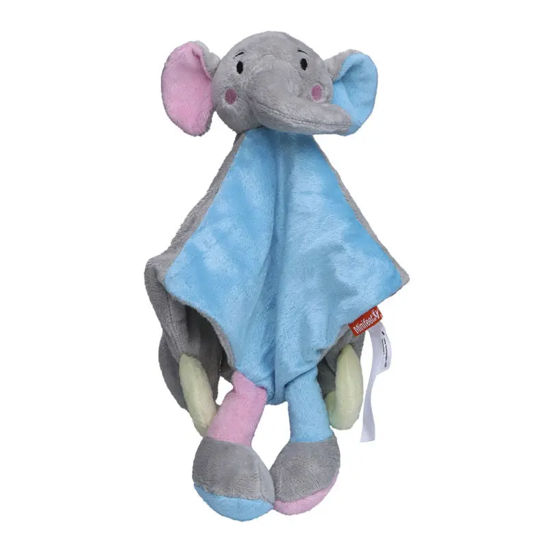 MiniFeet Schmusetuch Elefant - Bunt Weiches Kuscheltuch Babygeschenk Beruhigendes Schnuffeltuch