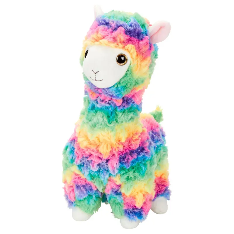 MiniFeet Lama Jacqueline - Multicolor Plüschlama Weich & Niedlich Deko & Spielzeug Geschenk