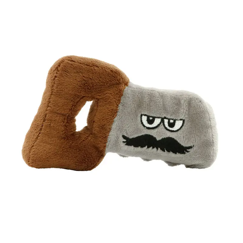 MiniFeet Säge - Braun & Grau Plüschsäge Weich & Niedlich Deko & Spielzeug Geschenk