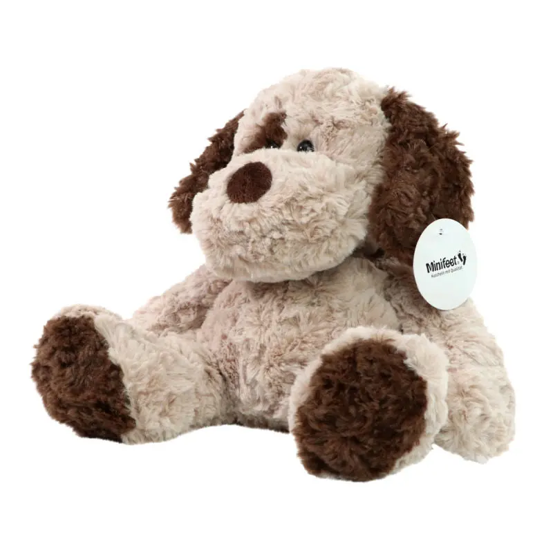 MiniFeet Hund Sönke - Hellbraun Plüschhund Weich & Niedlich Deko & Spielzeug Geschenkidee