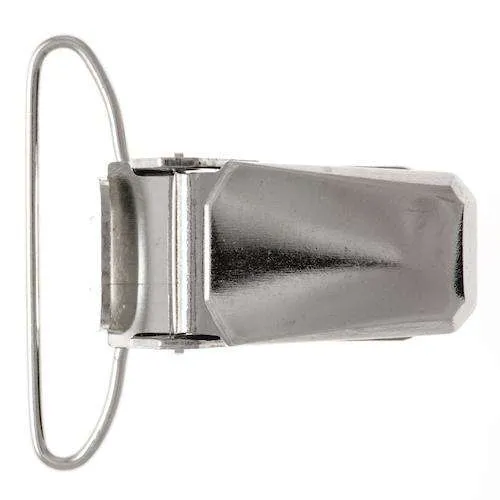 Hosenträger Clips silber – Verschlüsse für Hosenträger 30 mm