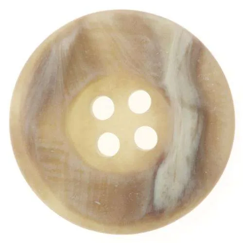 Hornoptik Knopf Beige/Braun – Hornimitatknopf KBG-13