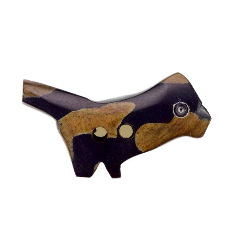 Hornknopf Vogel Braun 2-Loch – HK-137-33