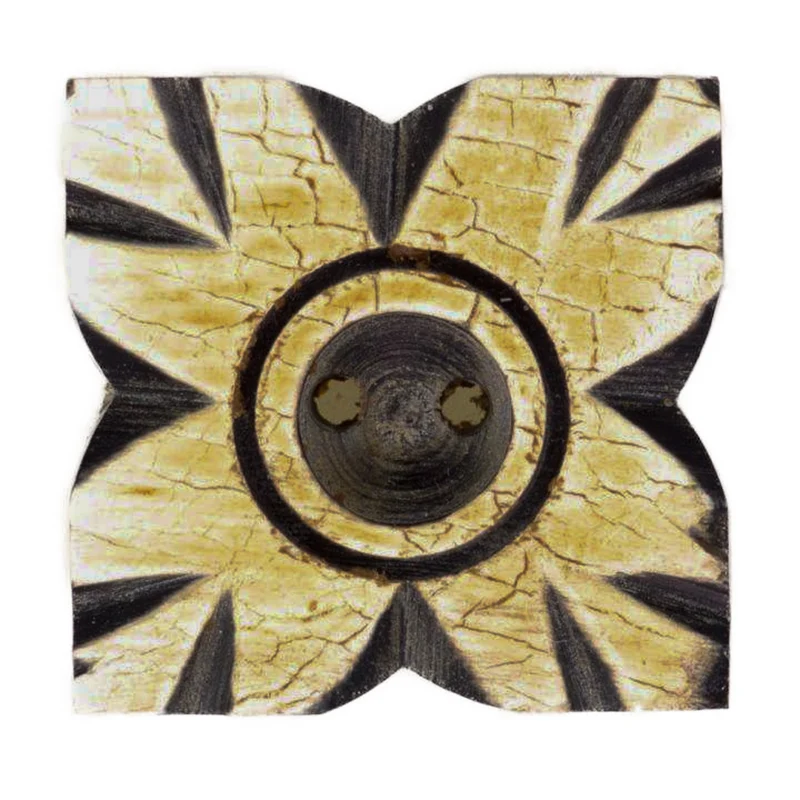 Hornknopf Muster Creme/Natur 2-Loch – HK-217