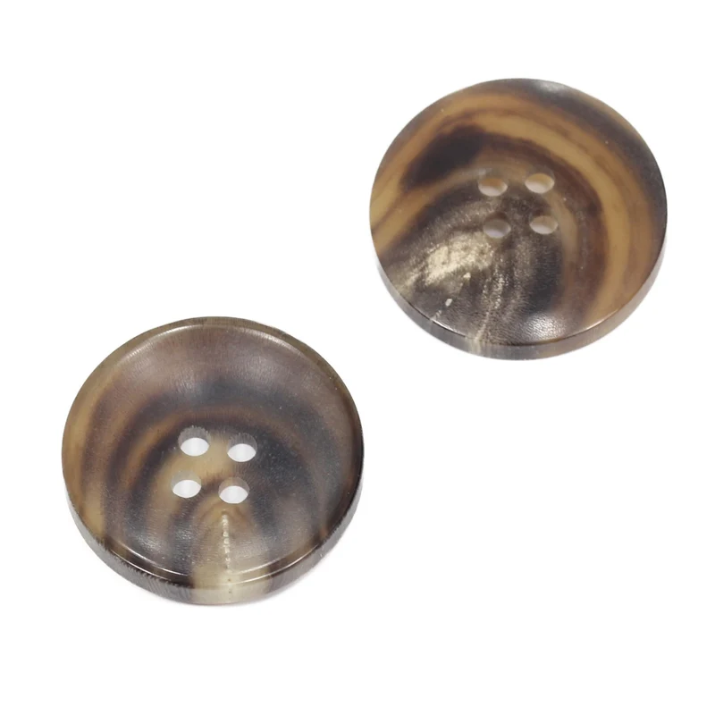 Hornknopf Braun 4-Loch – HK-5