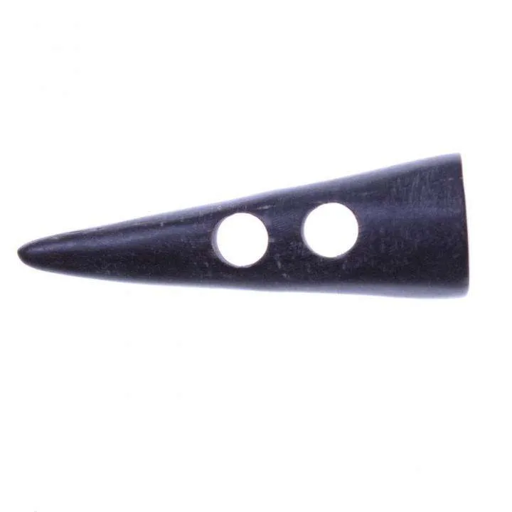 Knebelknopf Schwarz Braun – Hornknopf K-HO 204