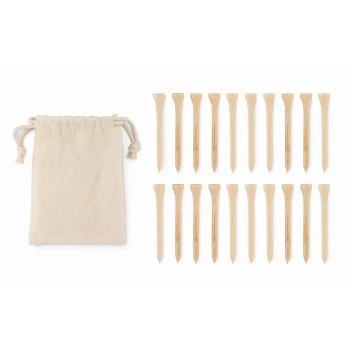 Golf Tees-Set BIRDIE in Beige – Robust & Umweltfreundlich für Golfer