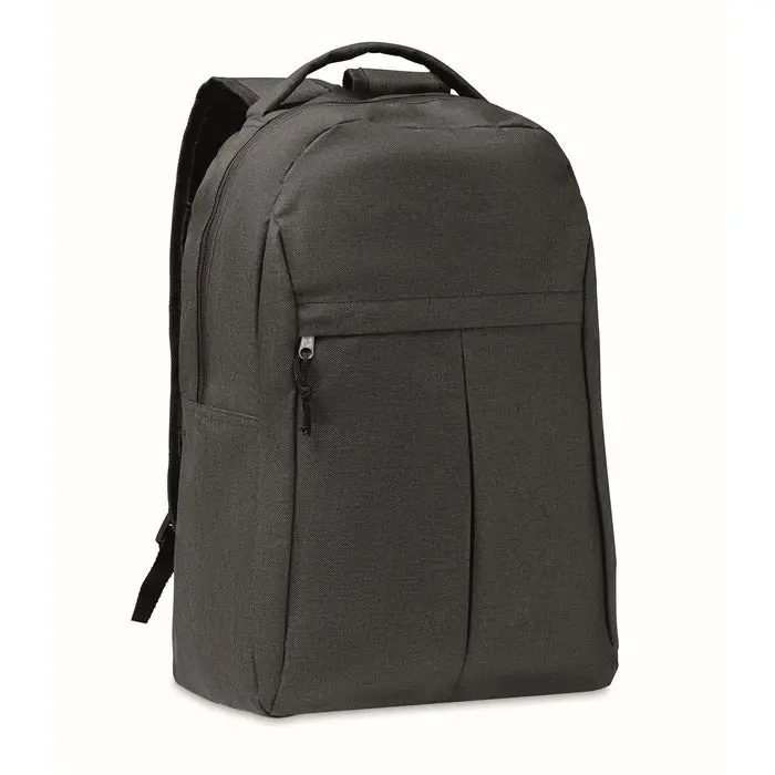 Rucksack 600D RPET SIENA - schwarz - umweltfreundlicher und stilvoller Begleiter für Alltag und Reisen