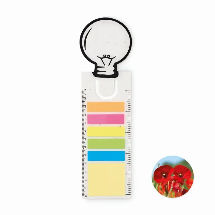 IDEA SEED' Samenpapier-Lesezeichen in Weiß - Öko-Innovatives Design