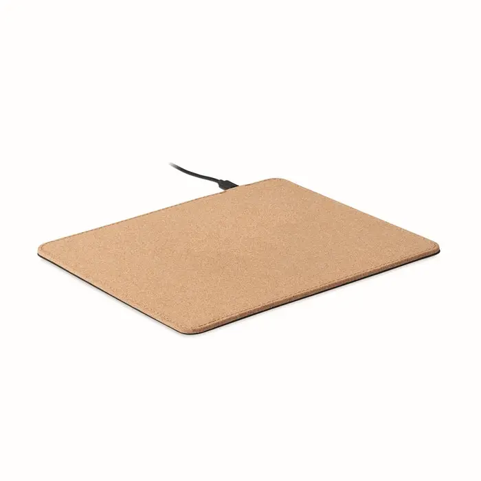 WIRELESS MATTY Mousepad mit 15W Ladestation in Beige – Effizient & Stilvoll