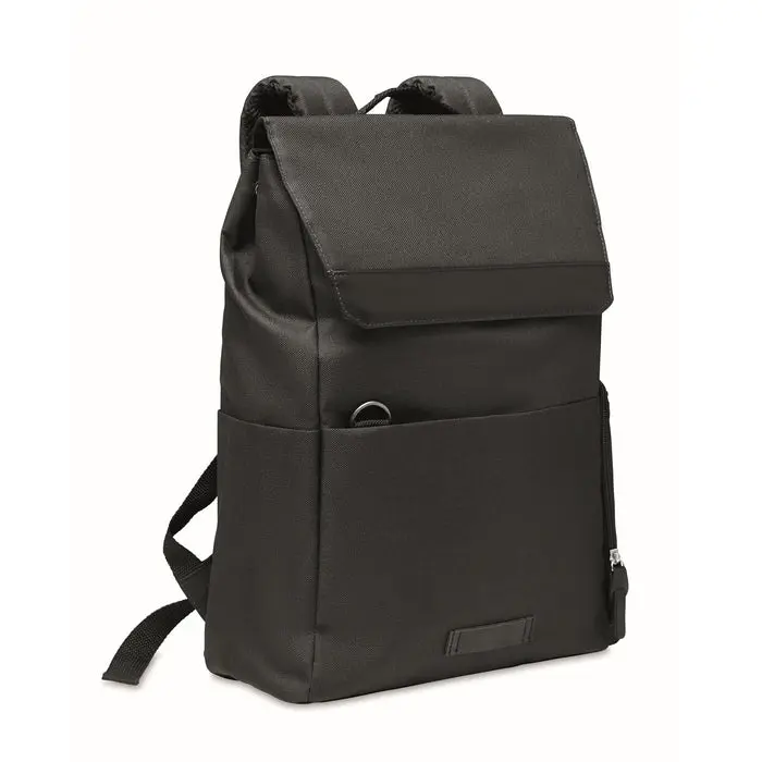 DAEGU LAP 600D RPET Laptop-Rucksack – Robust & Elegant, Schwarz
