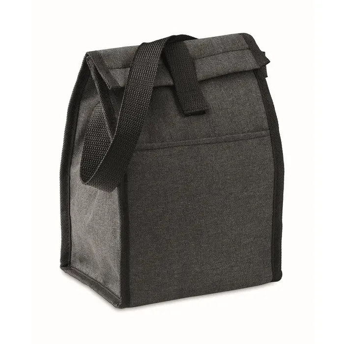 Moderne Lunch-Tasche Bobe aus 600D RPET, Schwarz